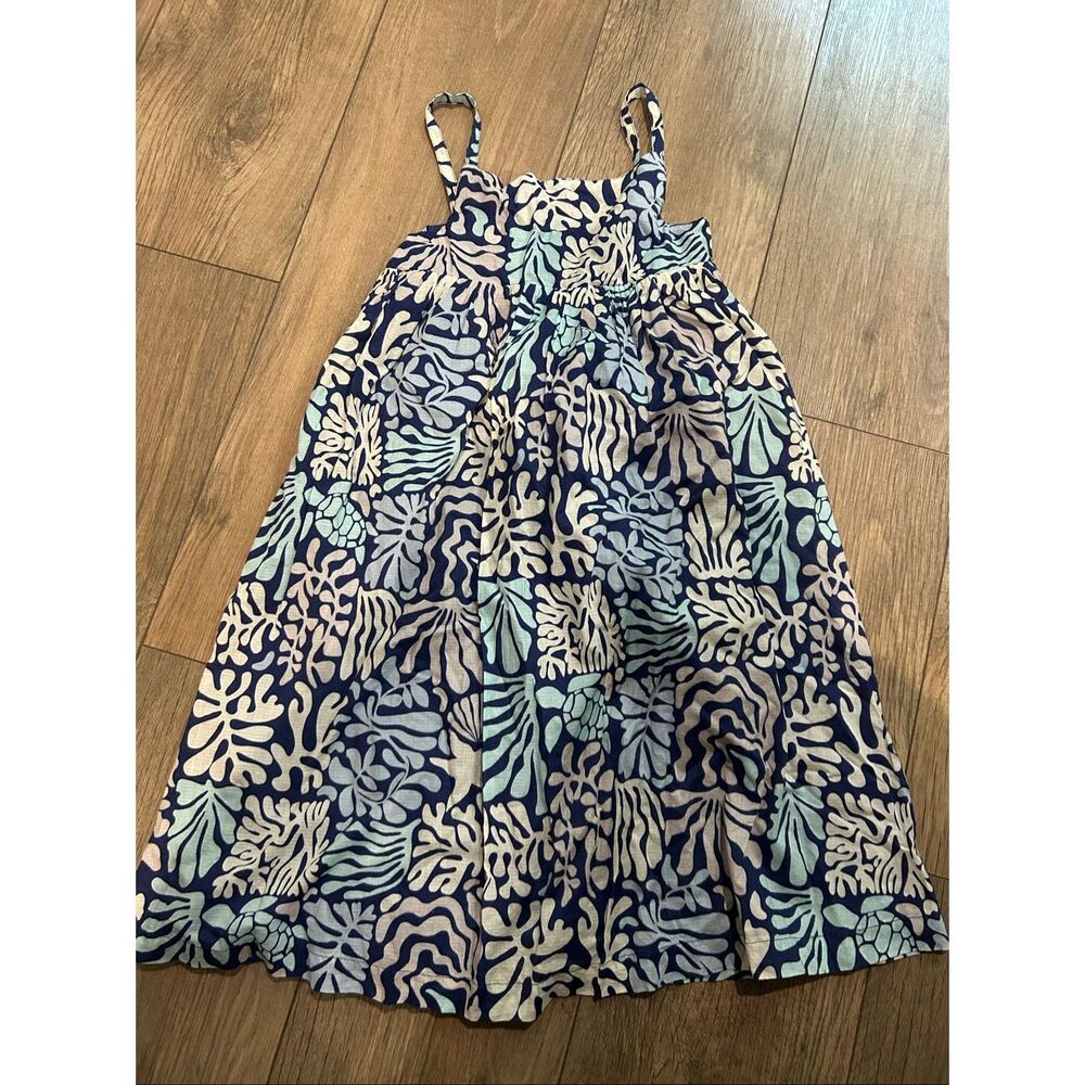 Mini Boden Starboard Coral Reef Strappy Midi Dress